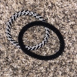 Black and white Lily and Laura Bracelets